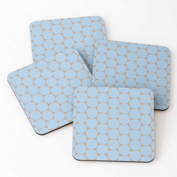 Item preview, Mid Century Modern Dots Pattern in Ice Blue and Taupe designed and sold by kierkegaard.