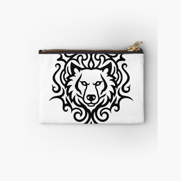 Item preview, Bold Tribal Bear Head Tattoo Flash Design designed and sold by Qubivibe.