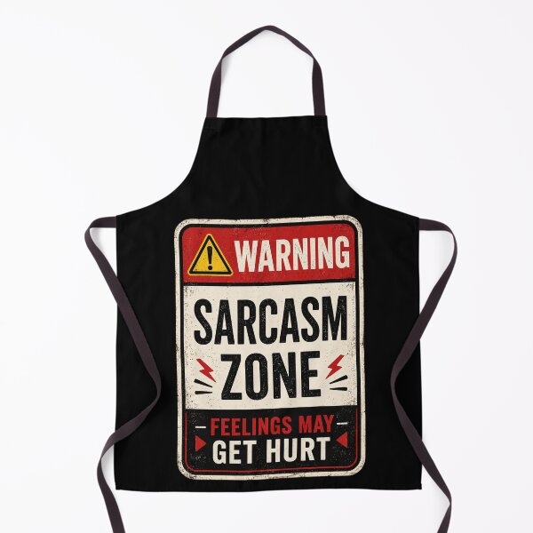 Item preview, Sarcasm Zone Warning Sign | Feelings May Get Hurt | Funny Vintage Sarcastic Sticker designed and sold by piketo.