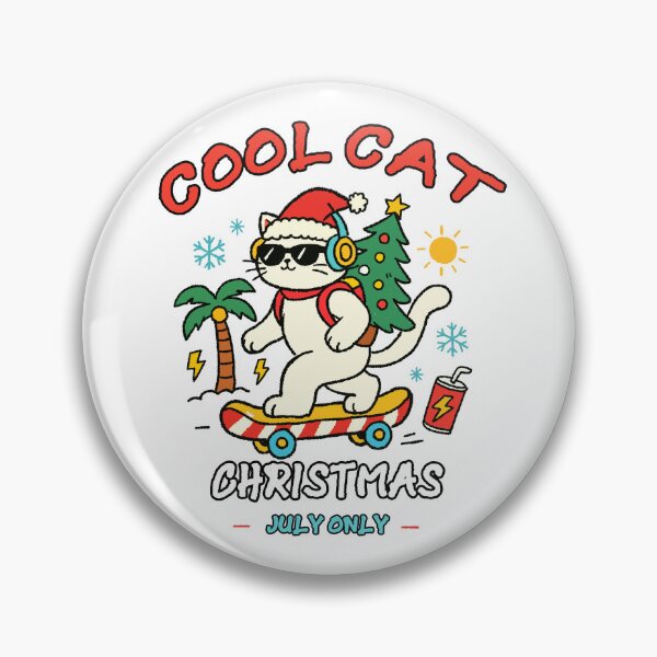 Item preview, Cool Cat Christmas In July Summer Skater designed and sold by SugarCore.