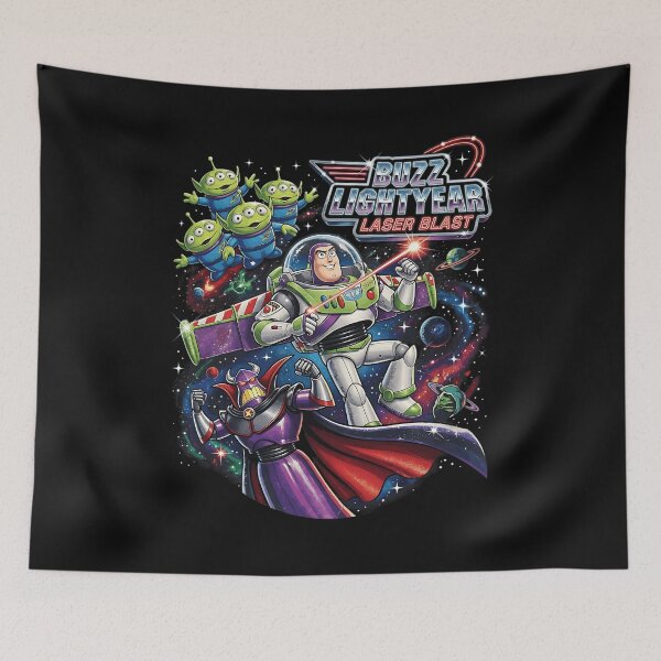 Item preview, Space Ranger Laser Blast Retro Cartoon Shirt designed and sold by RawGfxPlanet.