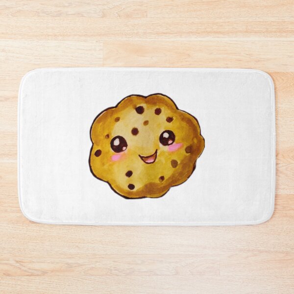 Item preview, Kawaii Chocolate Chip Cookie Cute Food Watercolor Illustration designed and sold by WatercolorWhis.