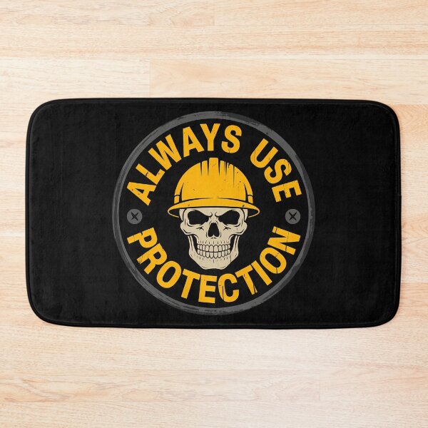 Item preview, Always Use Protection Funny Construction Hard Hat Work Humor designed and sold by Eh Plus Designs.