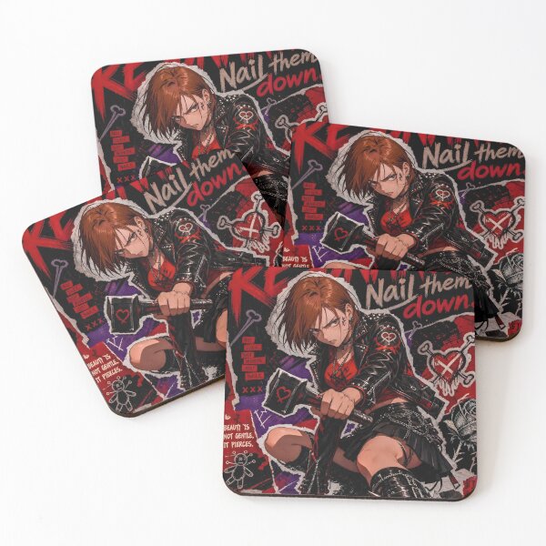 Item preview, Punk Gothic Hammer Girl | Dark Fantasy Anime Style Urban Rebel Art designed and sold by Dyan4.