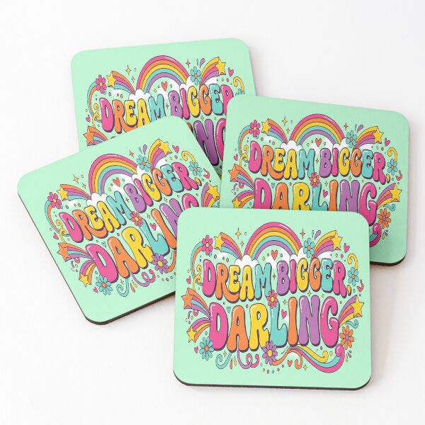 Item preview, Dream Bigger Darling Groovy Motivational Quote for Women designed and sold by Soft Strength Studio.