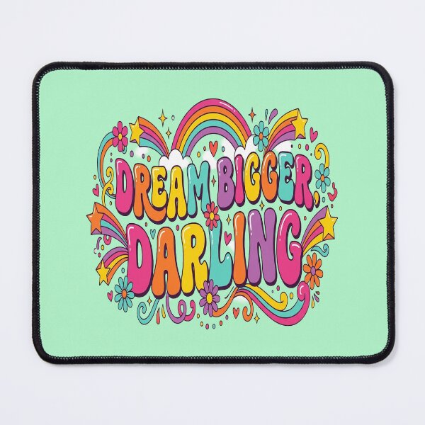 Item preview, Dream Bigger Darling Groovy Motivational Quote for Women designed and sold by Soft Strength Studio.