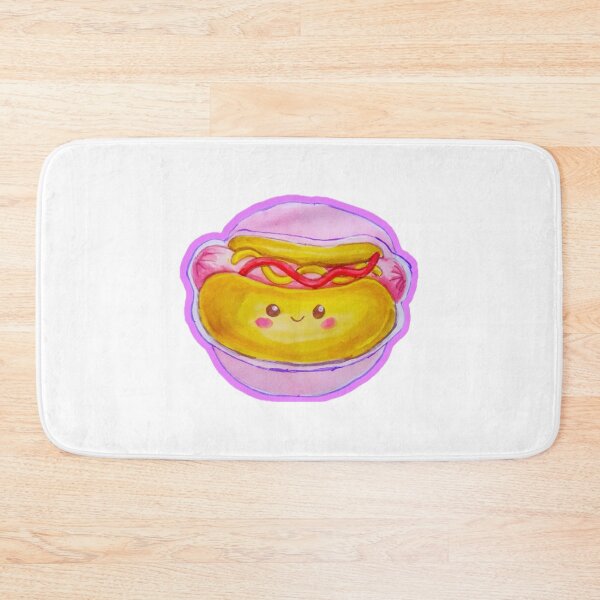 Item preview, Kawaii Hot Dog Cute Fast Food Watercolor Illustration designed and sold by WatercolorWhis.