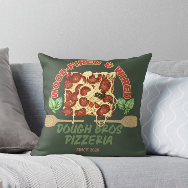 Item preview, Wood-Fired & Wired Dough Bros Pizzeria Detroit Style Pepperoni Pizza T-Shirt designed and sold by Bluebird Crafted Tee.