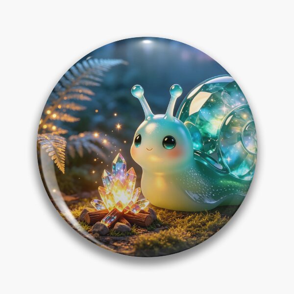 Item preview, Emerald Snail’s Cozy Campfire - Magical Galaxy Shell Snail designed and sold by ABYSSLAB.