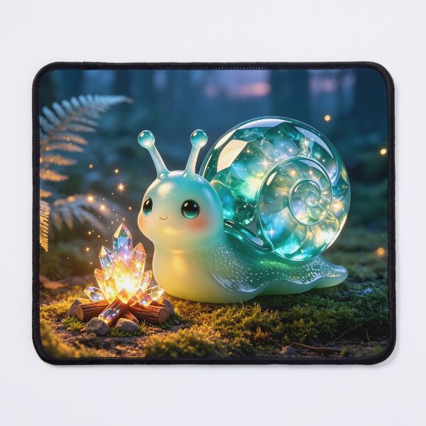 Item preview, Emerald Snail’s Cozy Campfire - Magical Galaxy Shell Snail designed and sold by ABYSSLAB.