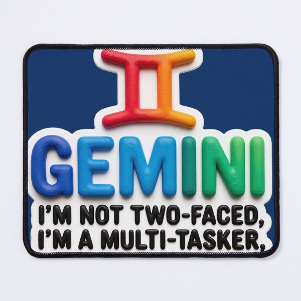 Item preview, gemini I'm not two-faced colorful funny typographic zodiac design designed and sold by SmashingDeals.