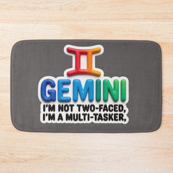 Item preview, gemini I'm not two-faced colorful funny typographic zodiac design designed and sold by SmashingDeals.