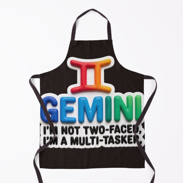 Item preview, gemini I'm not two-faced colorful funny typographic zodiac design designed and sold by SmashingDeals.