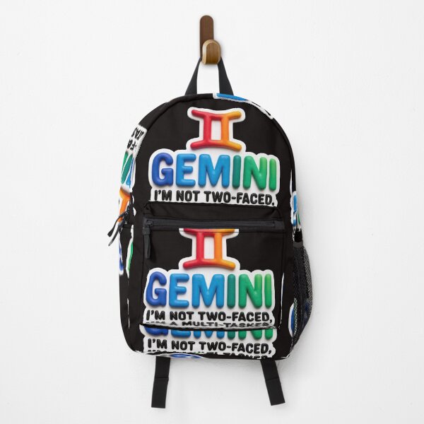 Item preview, gemini I'm not two-faced colorful funny typographic zodiac design designed and sold by SmashingDeals.