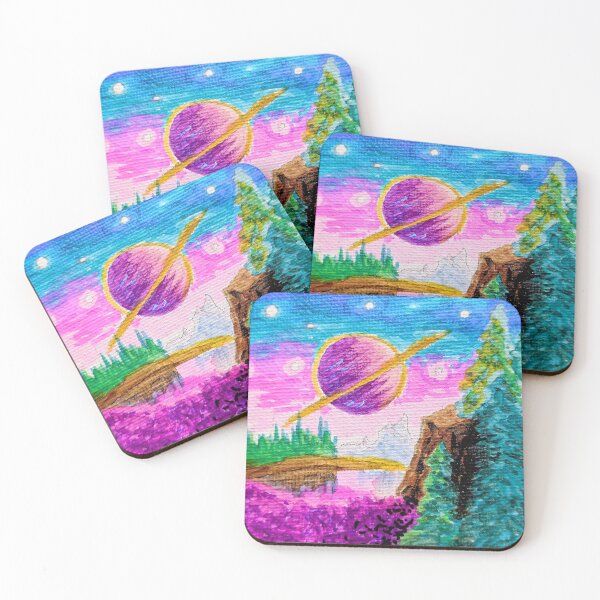 Item preview, Vaskari - Sci-fi Painting with Markers - Ringed planet on the Horizon  designed and sold by DreamTrek.