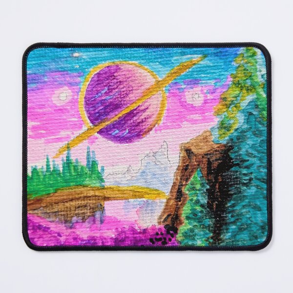 Item preview, Vaskari - Sci-fi Painting with Markers - Ringed planet on the Horizon  designed and sold by DreamTrek.