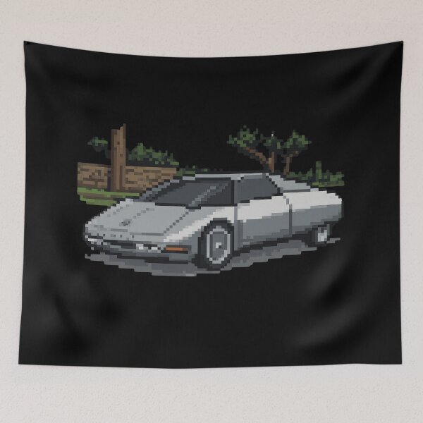 Item preview, 80s Retro Futuristic Concept Car Neon Synthwave Design designed and sold by TEEJAMBOREE.