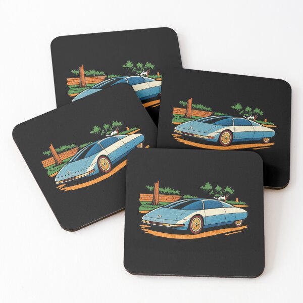 Item preview, 80s Retro Futuristic Concept Car Neon Synthwave Design designed and sold by TEEJAMBOREE.