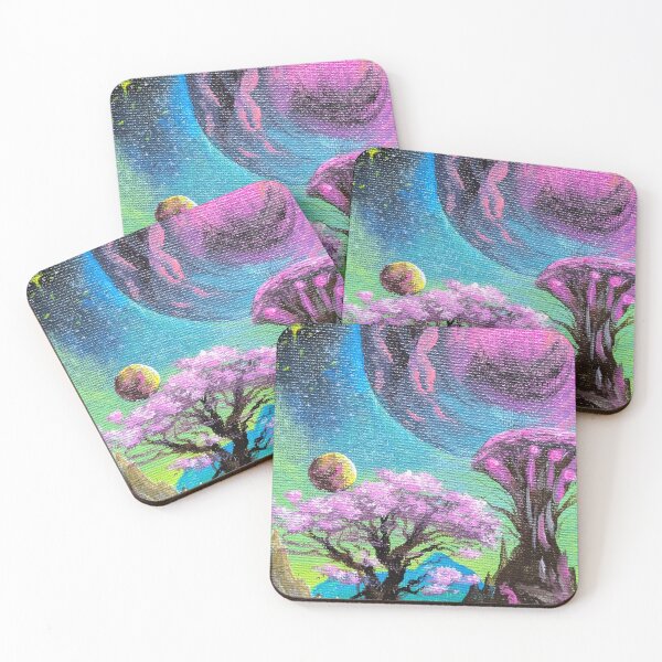 Item preview, Xorvelis - Sci-fi Painting with Acrylics - Cosmic Fantasy - Purples, Blues, and Greens designed and sold by DreamTrek.