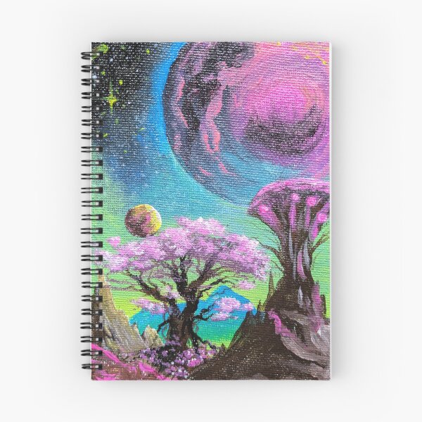 Item preview, Xorvelis - Sci-fi Painting with Acrylics - Cosmic Fantasy - Purples, Blues, and Greens designed and sold by DreamTrek.