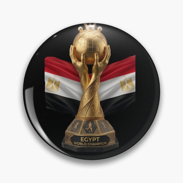 Item preview, Egypt World Champion - Golden Football Trophy and Flag Design designed and sold by 4xF.
