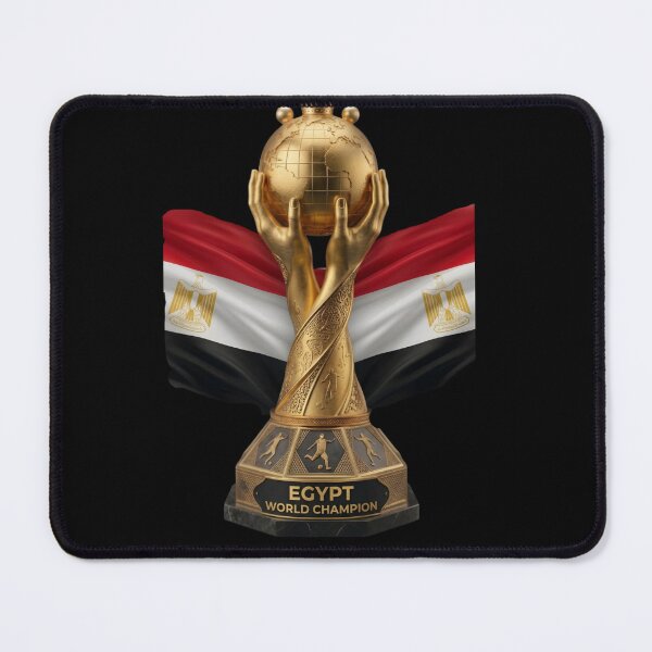 Item preview, Egypt World Champion - Golden Football Trophy and Flag Design designed and sold by 4xF.