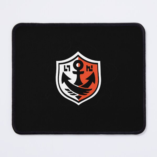 Item preview, High-Contrast Split Color Shield Emblem with Anchor and Flames designed and sold by Nashuas.