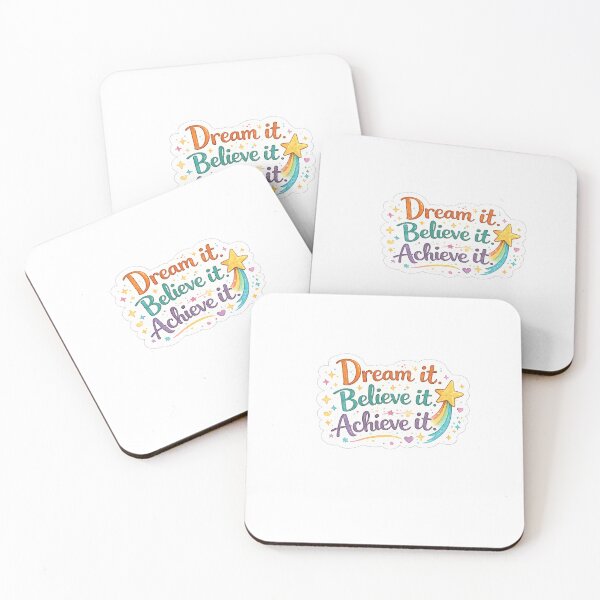 Item preview, Dream It. Believe It. Achieve It. | Motivational Quote Sticker | Colorful Typography PNG | Inspirational Digital Design designed and sold by Ishratparween11.