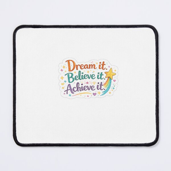 Item preview, Dream It. Believe It. Achieve It. | Motivational Quote Sticker | Colorful Typography PNG | Inspirational Digital Design designed and sold by Ishratparween11.