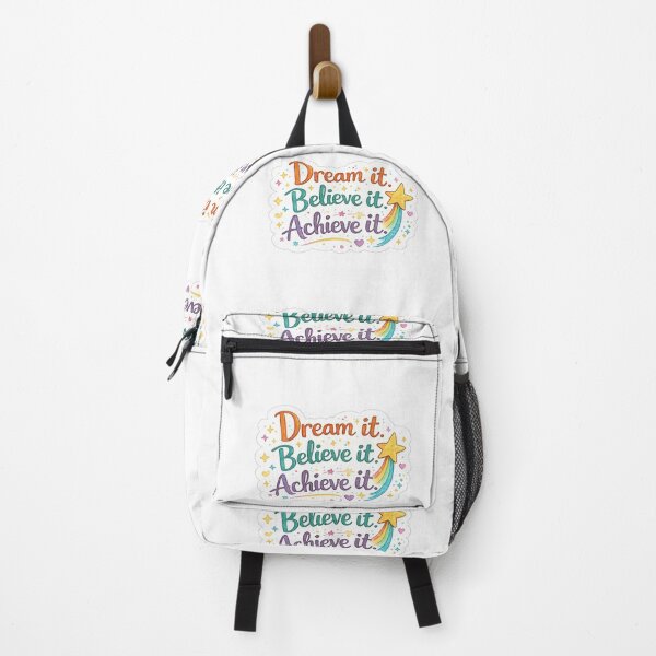 Item preview, Dream It. Believe It. Achieve It. | Motivational Quote Sticker | Colorful Typography PNG | Inspirational Digital Design designed and sold by Ishratparween11.