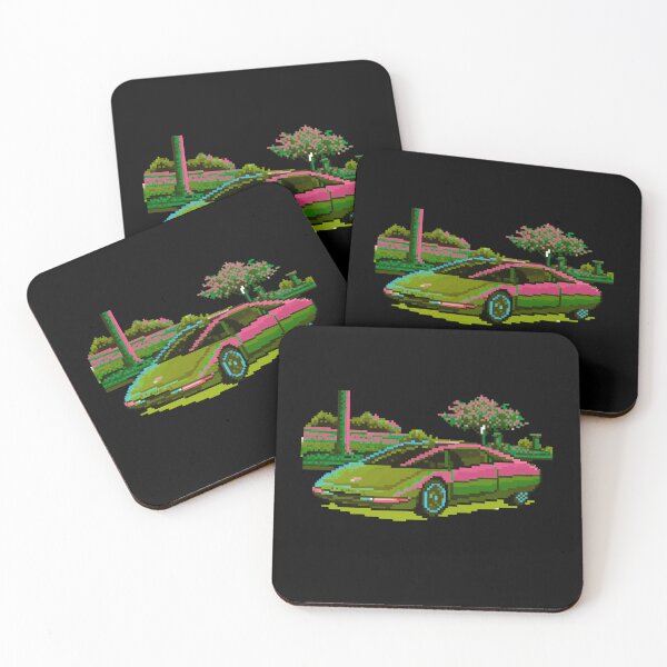 Item preview, 80s Retro Futuristic Concept Car Neon Synthwave Design designed and sold by TEEJAMBOREE.