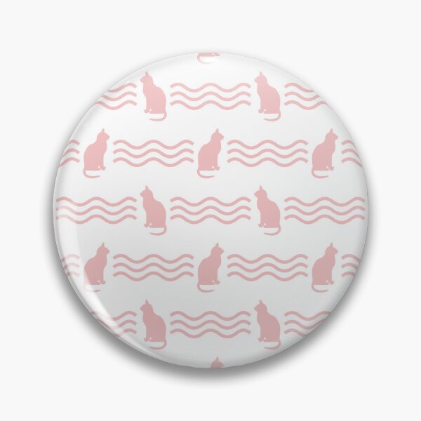 Item preview, Baby pink & white cats pattern designed and sold by Mint + Midnight.