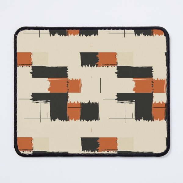 Item preview, Mid-Century Modern Seamless Pattern with Textured Geometric Blocks designed and sold by Longsilp.