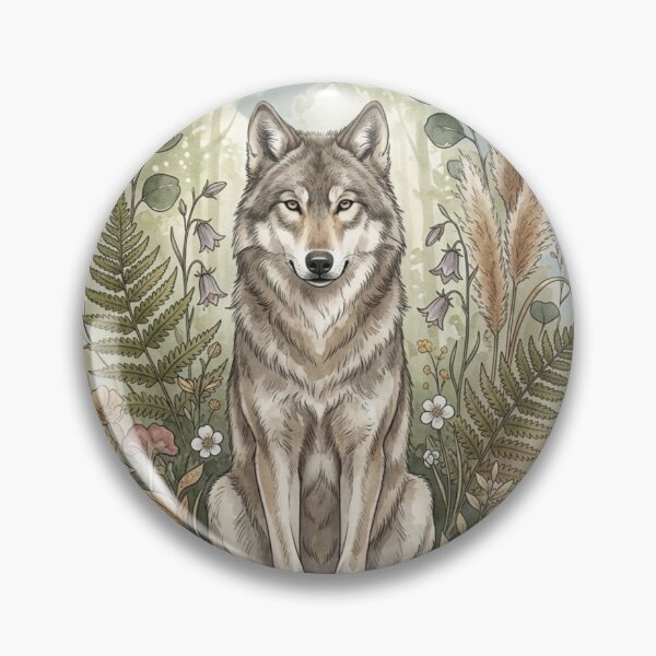 Item preview, Boho Wolf Among Ferns designed and sold by lstaford.