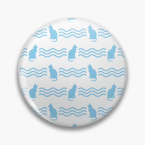 Item preview, Baby blue & white cats pattern designed and sold by Mint + Midnight.