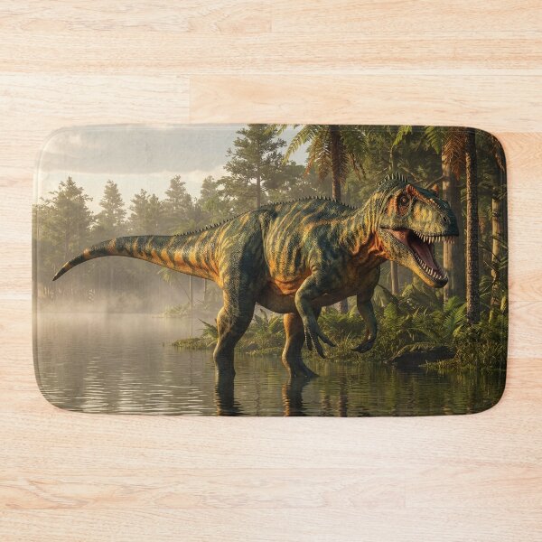 Item preview, Allosaurus Walks Across Primordial Lake designed and sold by Tridentulus.