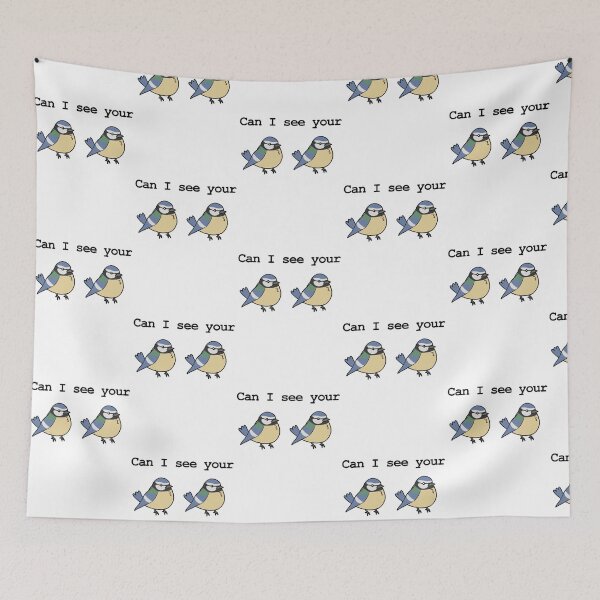Item preview, Can I See Your Tit Birds Funny Bird Pun Illustration designed and sold by Vettinn.