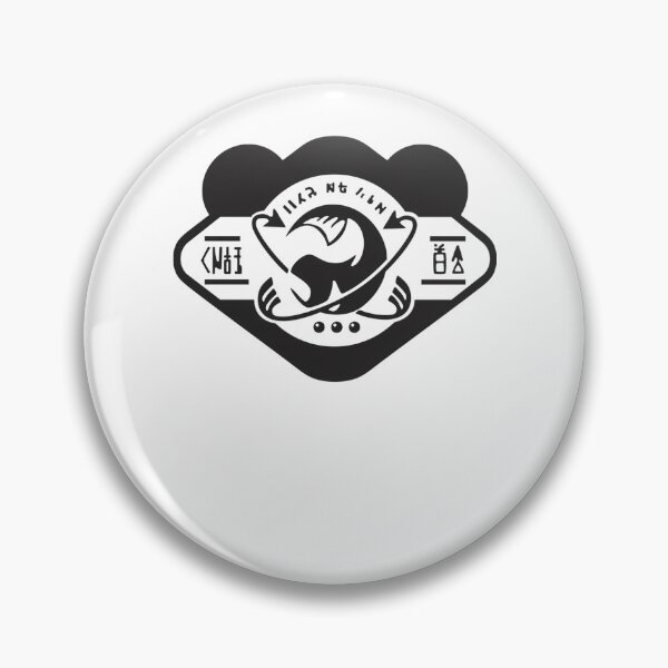 Item preview, Monochromatic Matte Black Co-Op Mode Bear and Salmon Insignia designed and sold by Awesomestuffs.