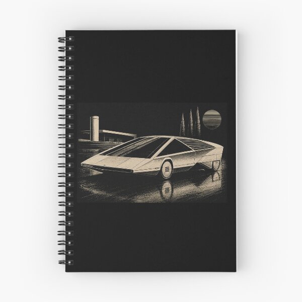 Item preview, 80s Retro Futuristic Concept Car Neon Synthwave Design designed and sold by TEEJAMBOREE.