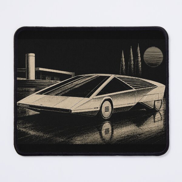 Item preview, 80s Retro Futuristic Concept Car Neon Synthwave Design designed and sold by TEEJAMBOREE.