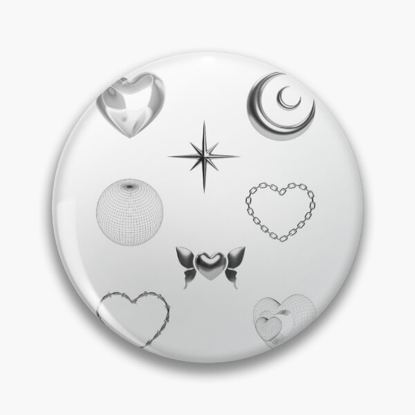 Item preview, Silver Metallic Grunge Holographic Y2K Sticker Set designed and sold by zoeyyyrose.