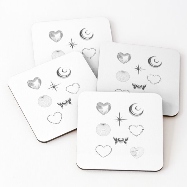 Item preview, Silver Metallic Grunge Holographic Y2K Sticker Set designed and sold by zoeyyyrose.
