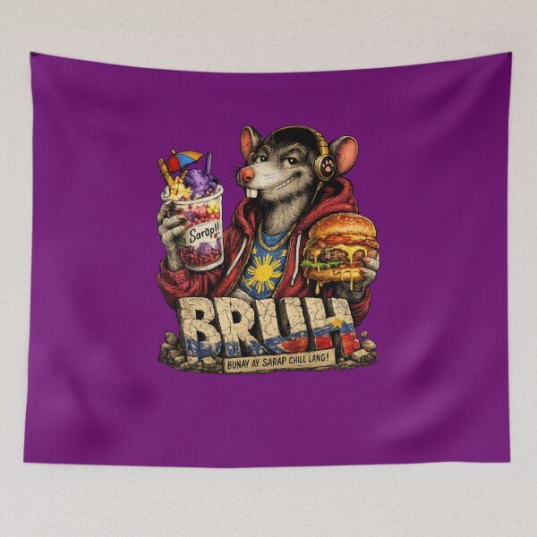 Item preview, "BRUH" Filipino Rat - Halo Halo and Burger! designed and sold by FlipFlopTeesCo.