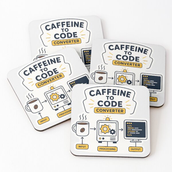 Item preview, Caffeine to Code Converter - Funny Coffee Programmer Diagram Shirt designed and sold by Geek Tracy Shop.