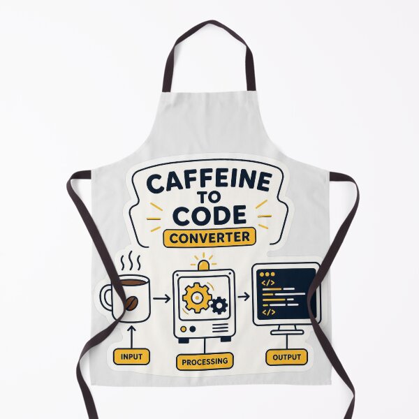 Item preview, Caffeine to Code Converter - Funny Coffee Programmer Diagram Shirt designed and sold by Geek Tracy Shop.