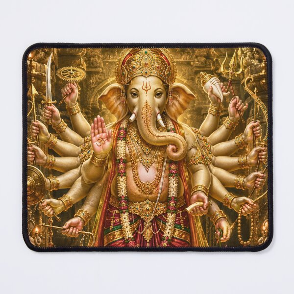 Item preview, Veera Ganapati – The Divine Warrior | Museum-Quality Sacred Hindu Wall Art designed and sold by Homyar.