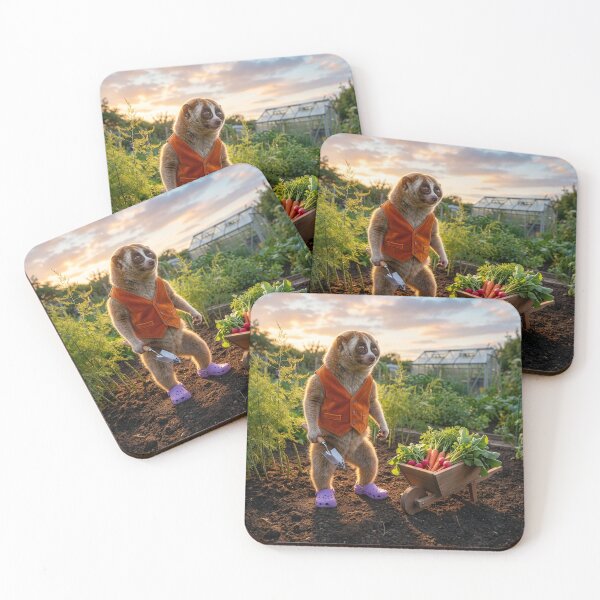 Item preview, Slow Loris Gathers Vegetables in Garden designed and sold by Tridentulus.