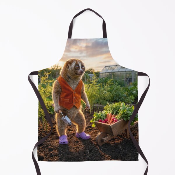 Item preview, Slow Loris Gathers Vegetables in Garden designed and sold by Tridentulus.