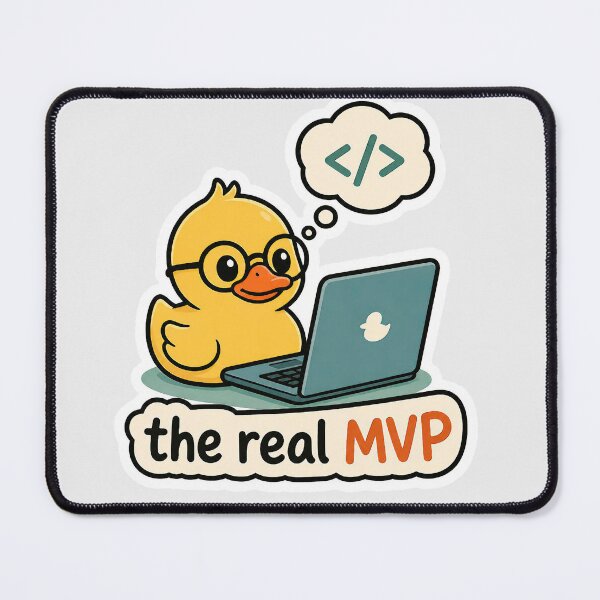 Item preview, The Real MVP - Funny Rubber Duck Debugging Programmer Shirt designed and sold by Geek Tracy Shop.