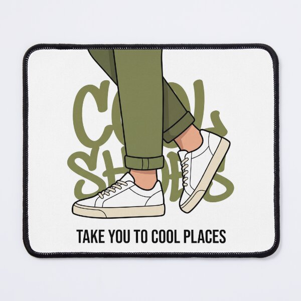 Item preview, Cute White Sneakers Walking Illustration with Cool Places Typography designed and sold by StormVape.
